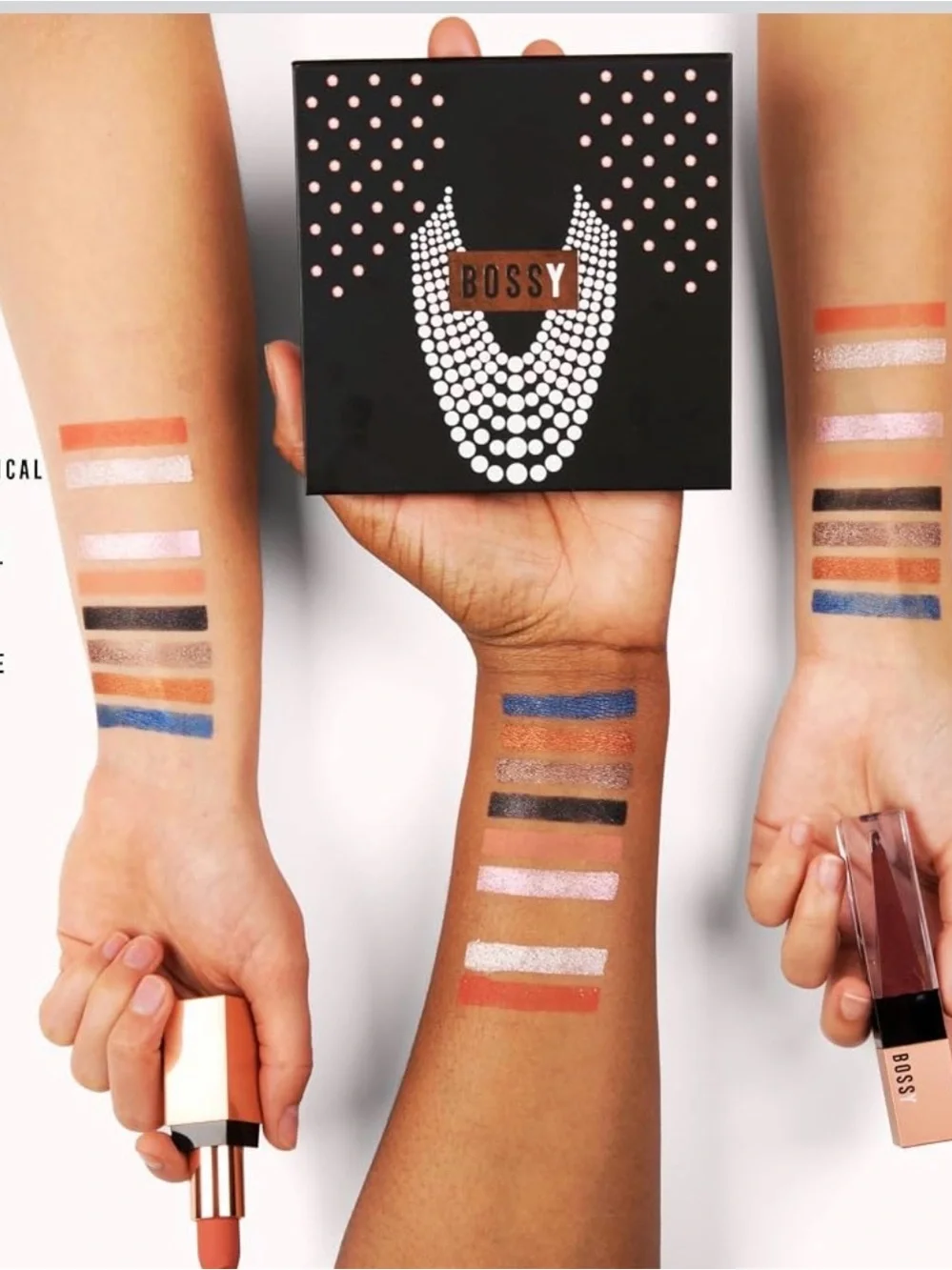 BOSSY Vegan Travel-Friendly 8-Pan Eyeshadow, Blush & Highlighter Palette